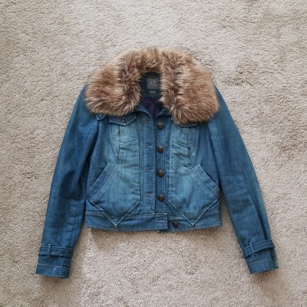 Armani Exchange padded denim jacket